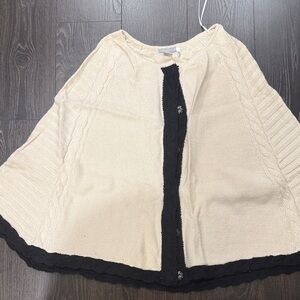 H&M Cream and Black Women's Poncho